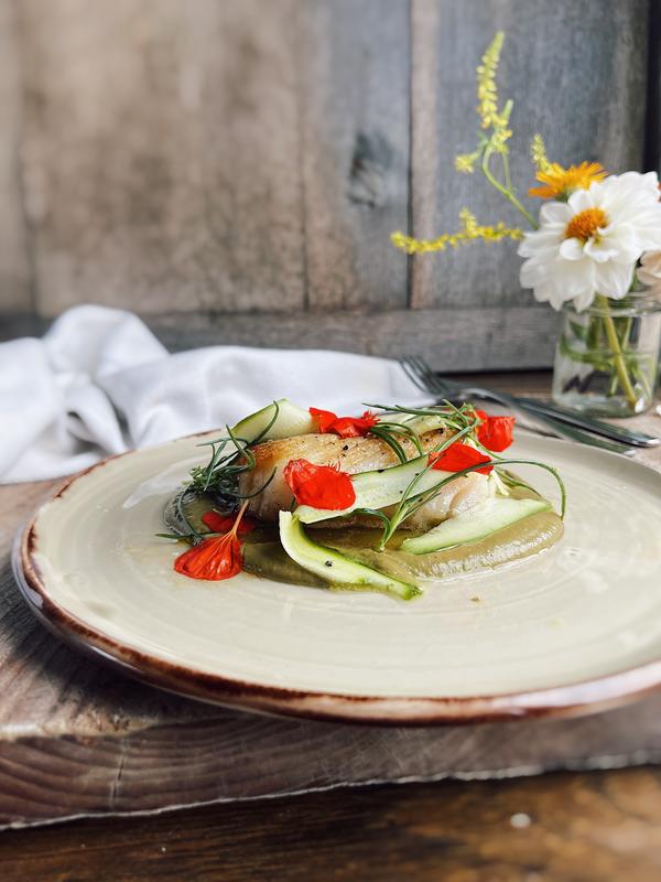 Courgette and basil sauce River Cottage